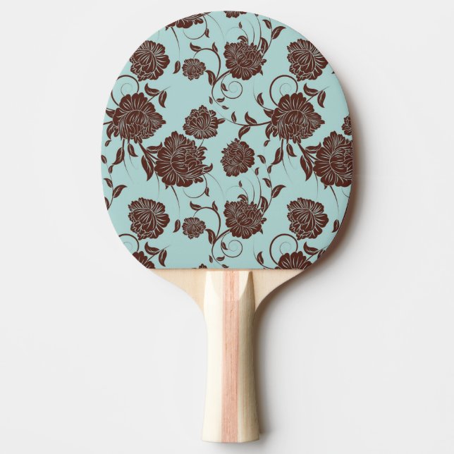 Blommönster 14 pingisracket (Framsidan)