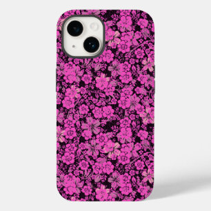 Blommönster 15.Rosa Black BG