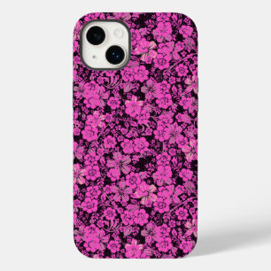 Blommönster 15.Rosa Black BG