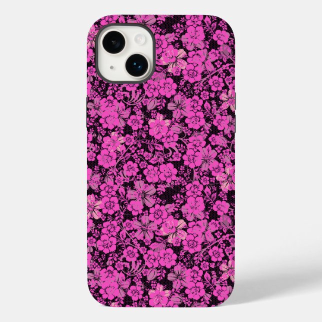 Blommönster 15.Rosa Black BG (Baksida)
