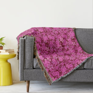 Blommönster 15.Rosa DRed BG Filt