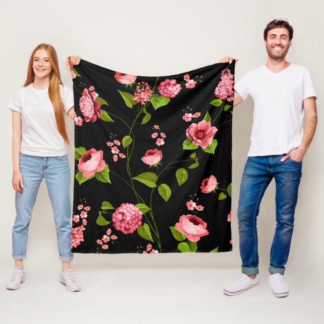 Blommönster 18 fleecefilt (På plats)
