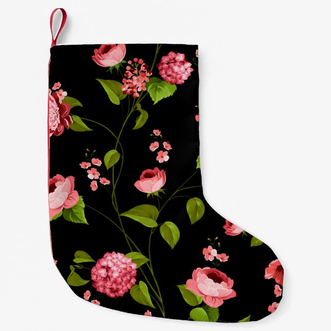 Blommönster 18 liten julstrumpa (Framsidan)