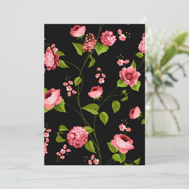Blommönster 18 tack kort (Stående Fram)