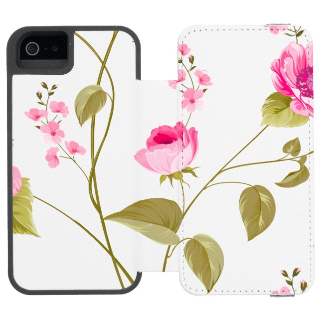 Blommönster 19 incipio iPhone wallet skal (Folio Öppen)