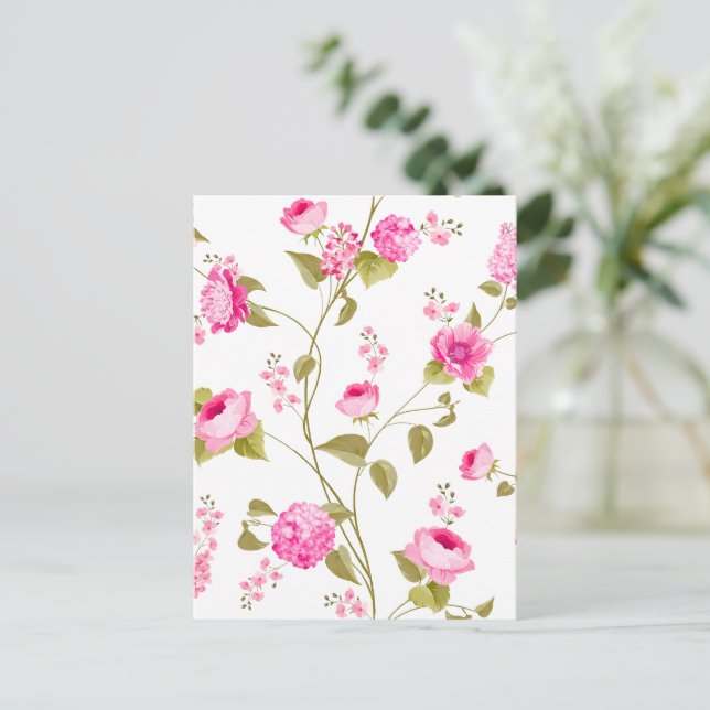 Blommönster 19 vykort (Stående Fram)