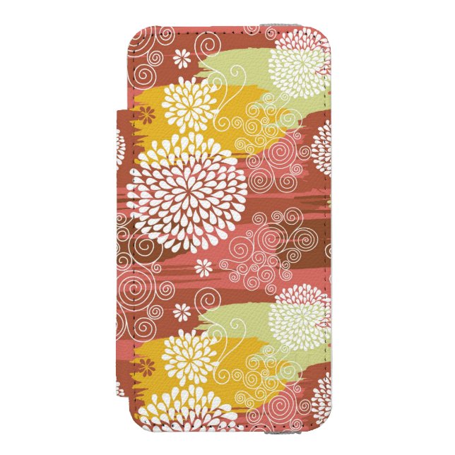 Blommönster 2 incipio iPhone wallet skal (Folio Framsidan)