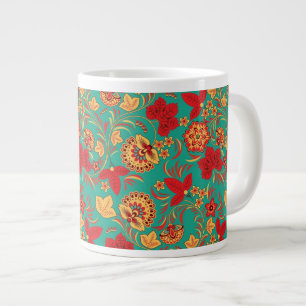 Blommönster 2 jumbo mugg