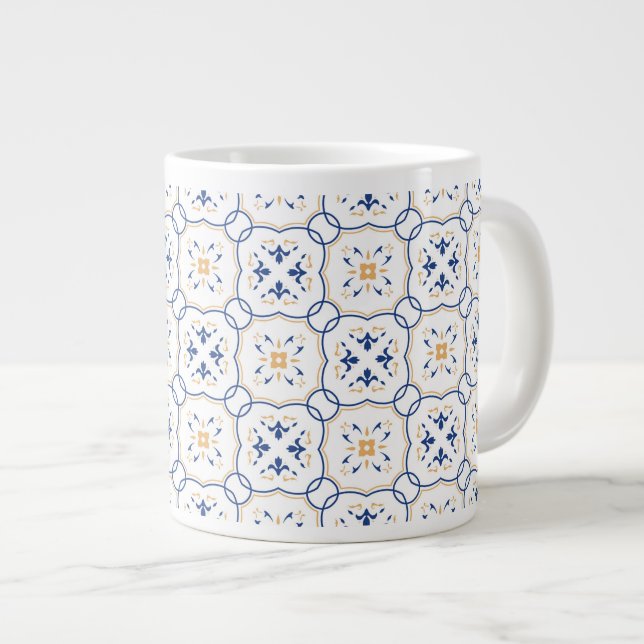 Blommönster 2 jumbo mugg (Framsida höger)