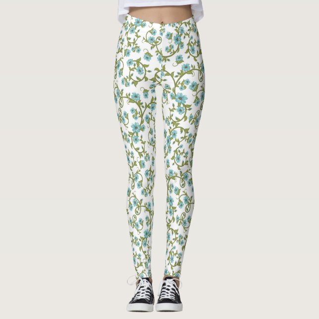Blommönster 2 leggings (Framsida)