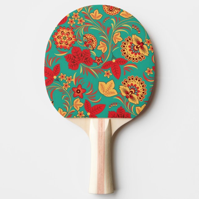 Blommönster 2 pingisracket (Framsidan)
