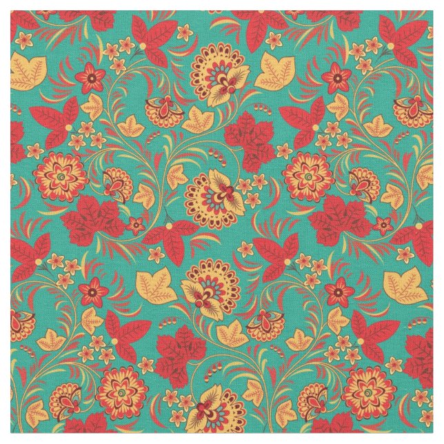 Blommönster 2 tyg (Närbild)