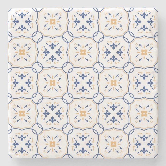 Blommönster 2 underlägg sten (Framsidan)