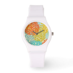 Blommönster 3 armbandsur