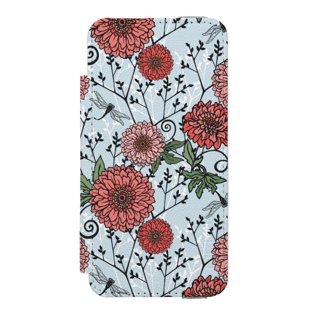 Blommönster 3 incipio iPhone wallet skal (Folio Framsidan)