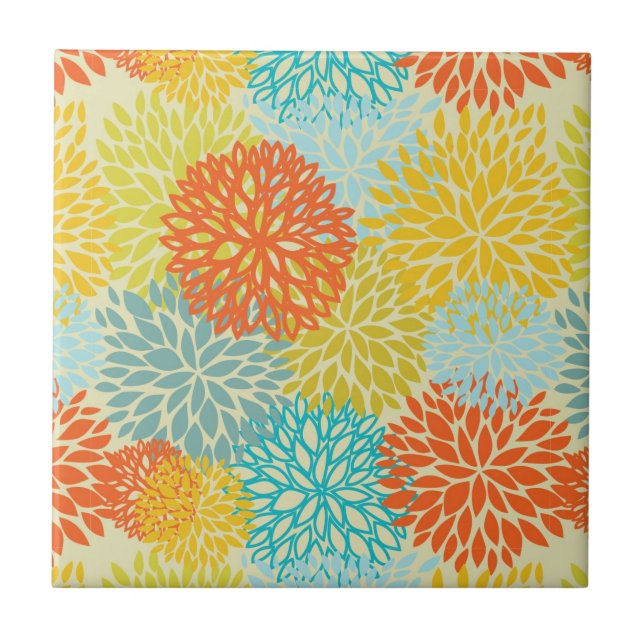 Blommönster 3 kakelplatta (Framsidan)