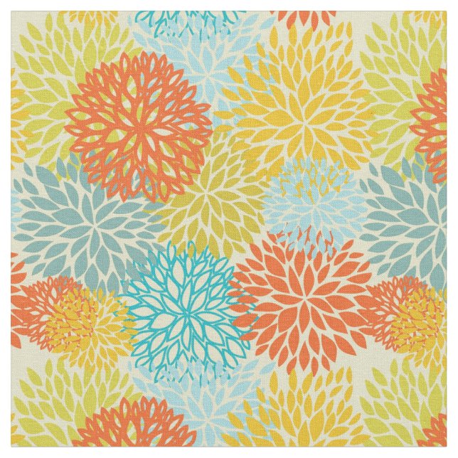 Blommönster 3 tyg (Närbild)