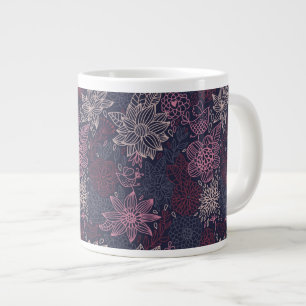 Blommönster 4 2 jumbo mugg