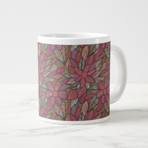 Blommönster 4 jumbo mugg