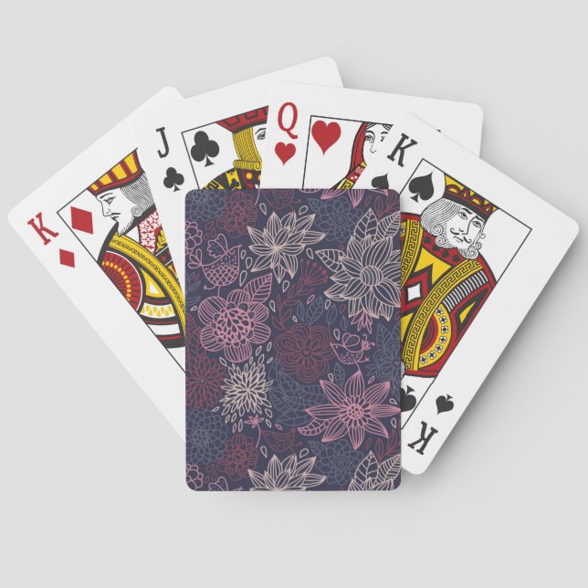BLOMMÖNSTER 4 SPEL KORT (Baksidan)