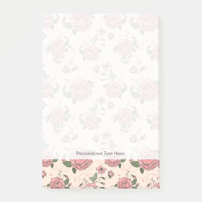 Blommönster 5 2 post-it block (Framsida)