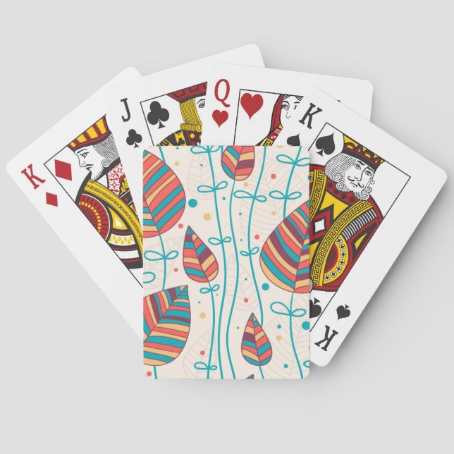 Blommönster 5 casinokort (Baksidan)