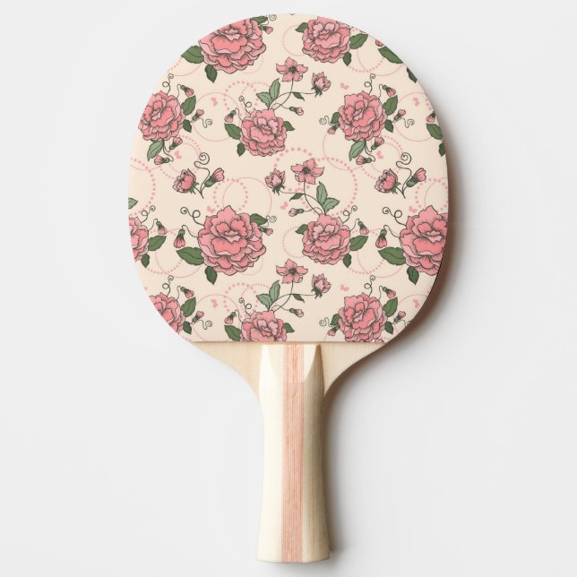 Blommönster 5 pingisracket (Framsidan)