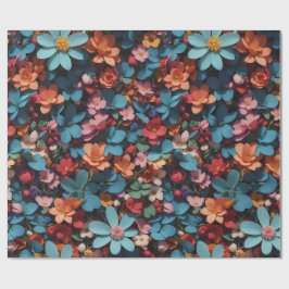 BLOMMÖNSTER 6 | Papper radbrytning Presentpapper