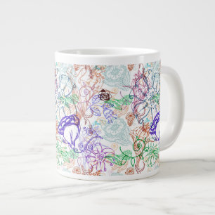 Blommönster 8 jumbo mugg