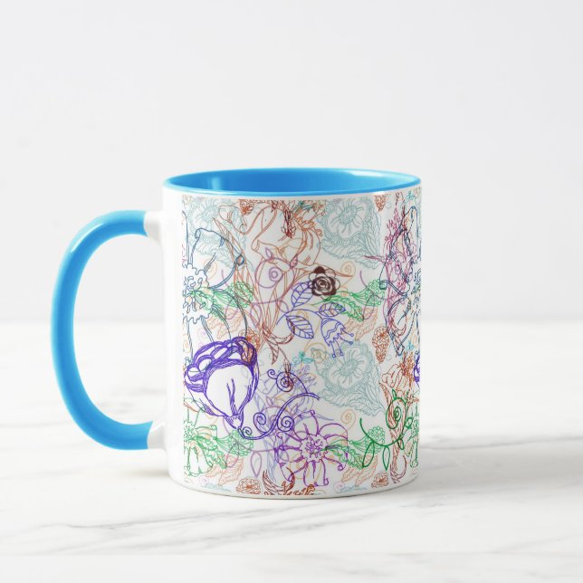 Blommönster 9 mugg (Vänster)
