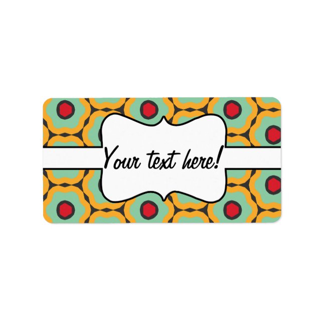 Blommönster Adressetikett (Framsidan)