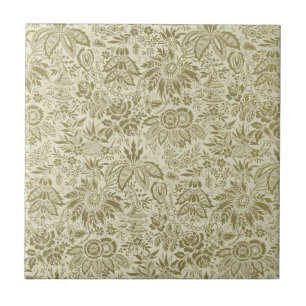 Blommönster Antique Damask Paisley Kakelplatta
