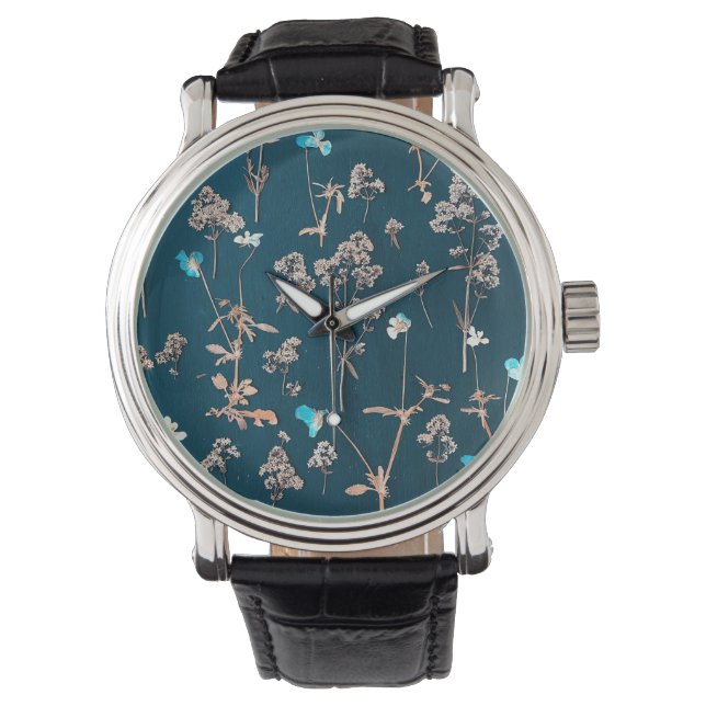 Blommönster Armbandsur (Framsida)