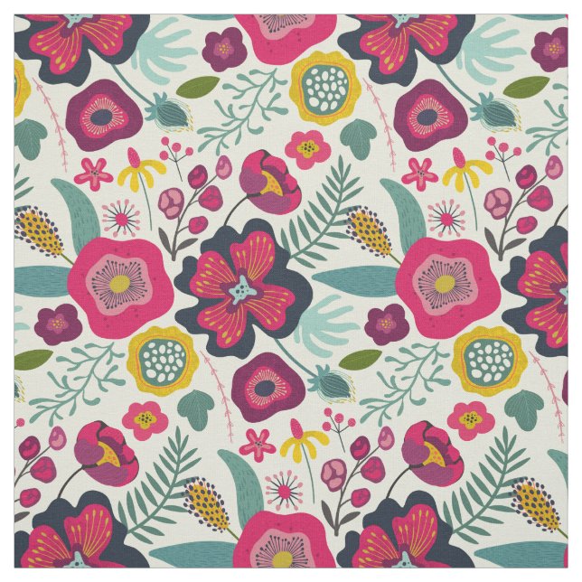 Blommönster av Abstrakt för rosa Lila Tyg (Provkarta)