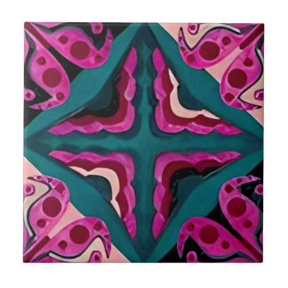 blommönster av hallon, harmoniska kakelplatta