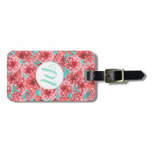 Blommönster av koraller och monogram