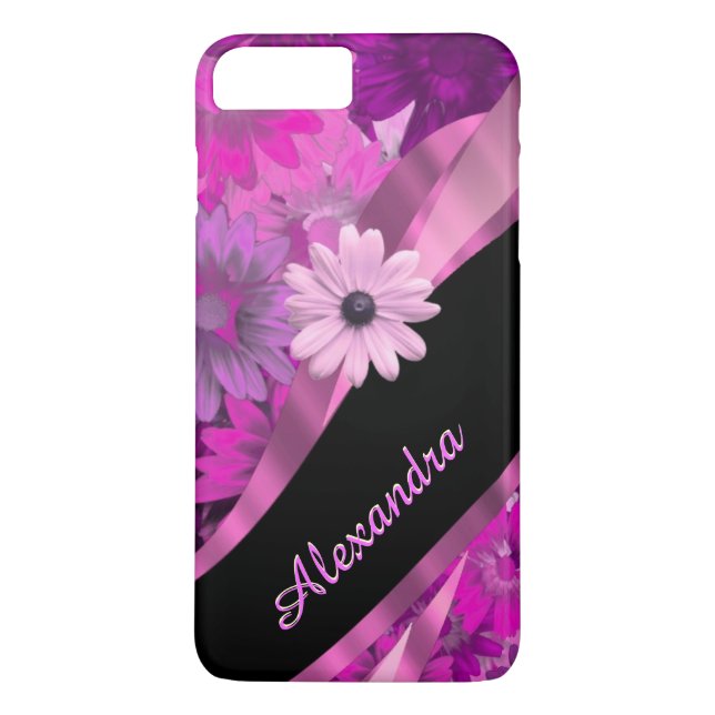 blommönster av rosa av personligens söt Case-Mate iPhone skal (Baksida)