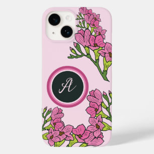 blommönster av söta Rosa-blommor i elegant