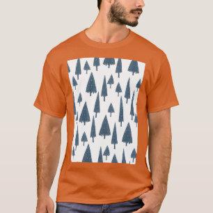 Blommönster av träd av blåspätta på vintern t shirt