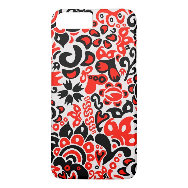 Blommönster av ukrainsk folkkonst Case-Mate iPhone skal (Baksida)