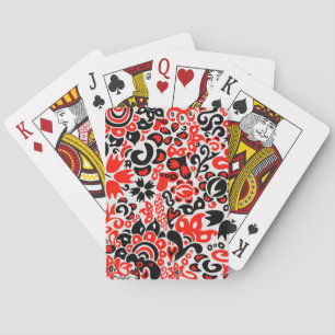 Blommönster av ukrainsk folkkonst casinokort