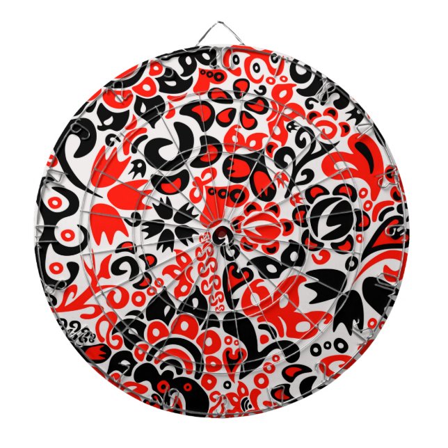 Blommönster av ukrainsk folkkonst darttavla (Framsidan)