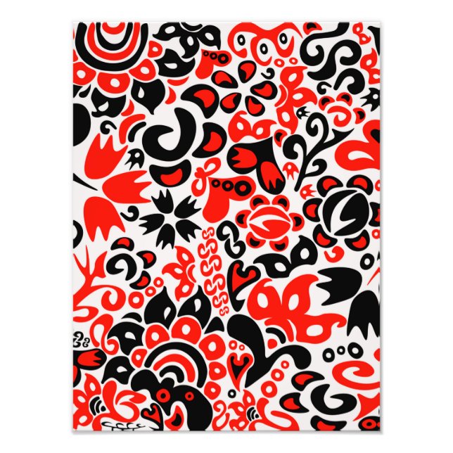 Blommönster av ukrainsk folkkonst fototryck (Framsidan)