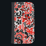 Blommönster av ukrainsk folkkonst galaxy s4 plånbok<br><div class="desc">Folklore mönster med ukrainskt flagga,  blått och gult</div>