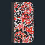 Blommönster av ukrainsk folkkonst galaxy s4 plånbok<br><div class="desc">Folklore mönster med ukrainskt flagga,  blått och gult</div>