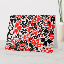 Blommönster av ukrainsk folkkonst kort