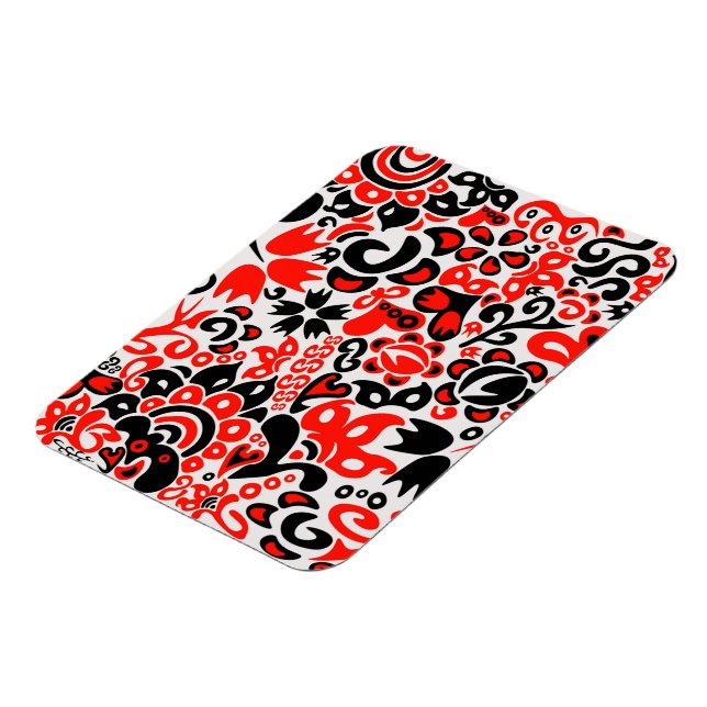 Blommönster av ukrainsk folkkonst magnet (Vänstra Sidan)