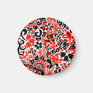 Blommönster av ukrainsk folkkonst magnet