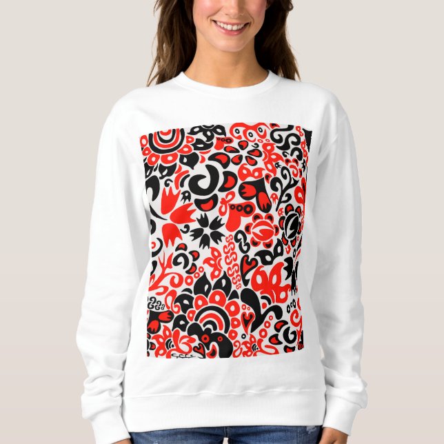 Blommönster av ukrainsk folkkonst t shirt (Framsida)