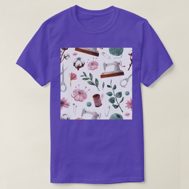 Blommönster av utsäde t shirt (Design framsida)